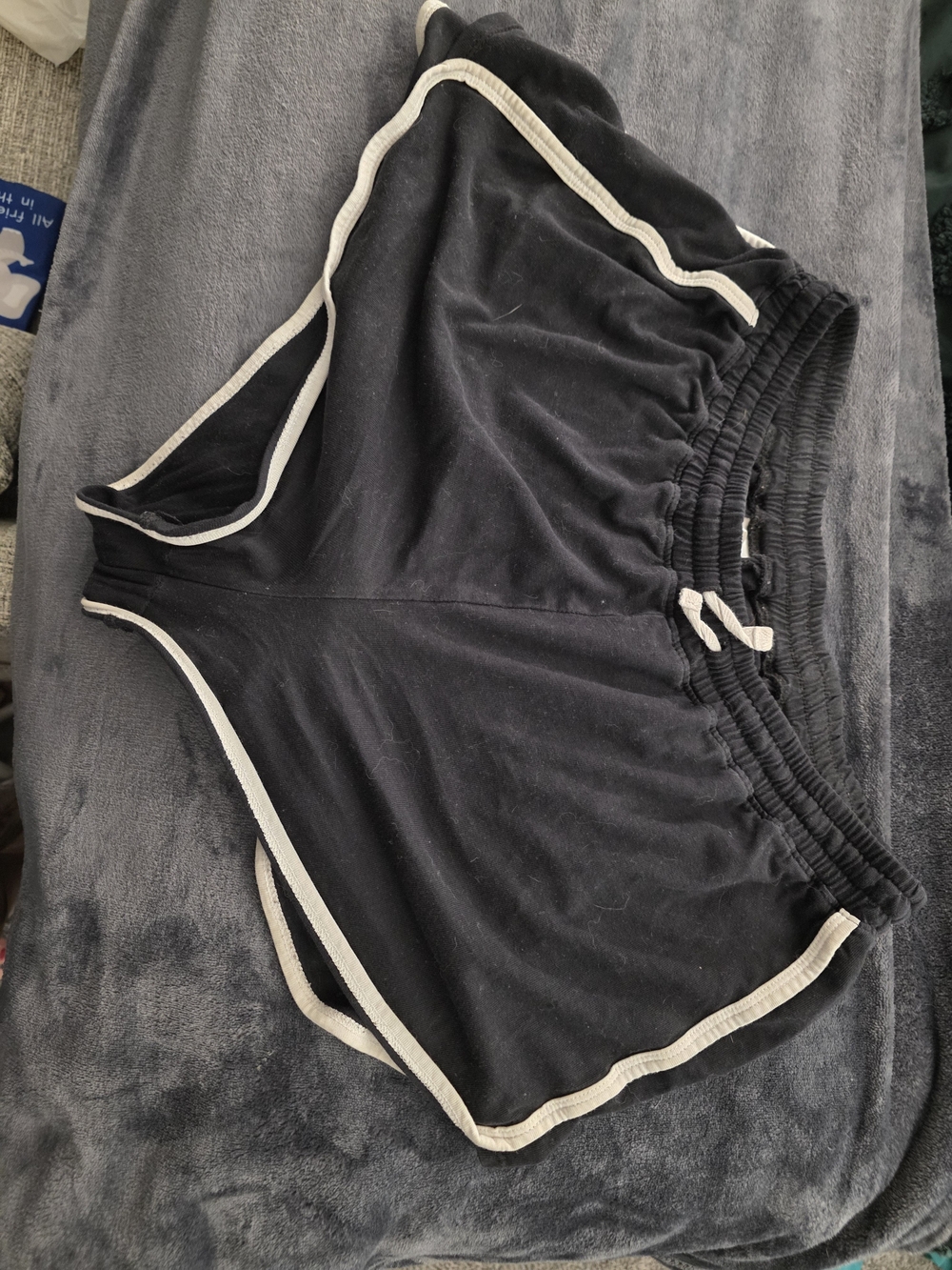 Women’s Black Athletic Shorts with White Trim
